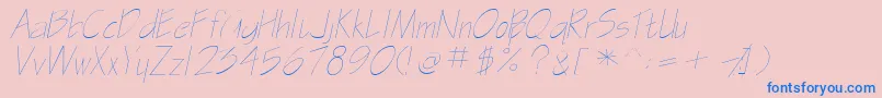 En savoir plus sur la police GasparillasskItalic Police GasparillasskItalic – polices bleues sur fond rose