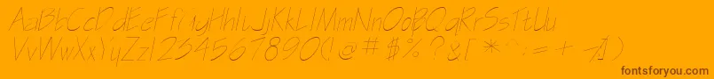 GasparillasskItalic Font – Brown Fonts on Orange Background
