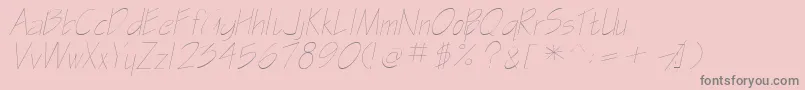Подробнее о шрифте GasparillasskItalic Шрифт GasparillasskItalic – серые шрифты на розовом фоне