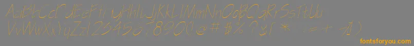 GasparillasskItalic Font – Orange Fonts on Gray Background
