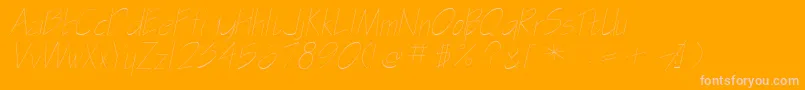 GasparillasskItalic Font – Pink Fonts on Orange Background