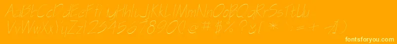 Police GasparillasskItalic – polices jaunes sur fond orange