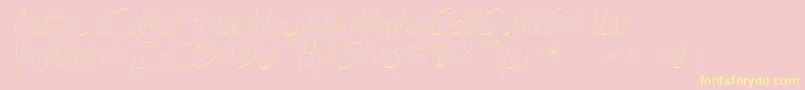 GasparillasskItalic Font – Yellow Fonts on Pink Background