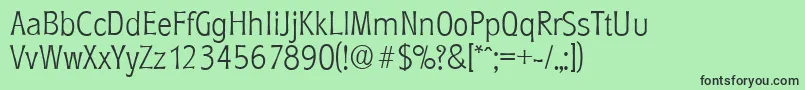 RoundestserialXlightRegular Font – Black Fonts on Green Background