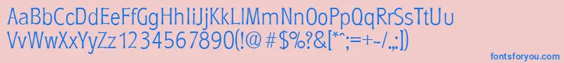 RoundestserialXlightRegular Font – Blue Fonts on Pink Background