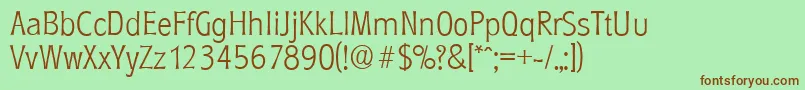 RoundestserialXlightRegular Font – Brown Fonts on Green Background