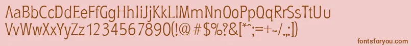 RoundestserialXlightRegular Font – Brown Fonts on Pink Background