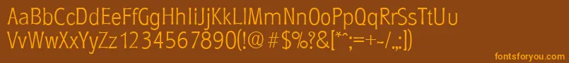 RoundestserialXlightRegular Font – Orange Fonts on Brown Background