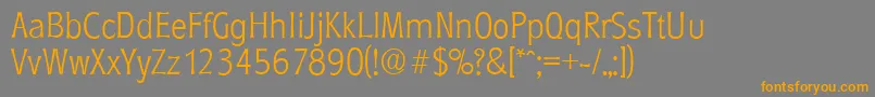 RoundestserialXlightRegular Font – Orange Fonts on Gray Background