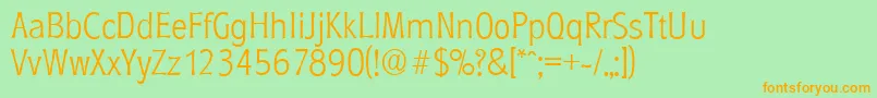 RoundestserialXlightRegular Font – Orange Fonts on Green Background