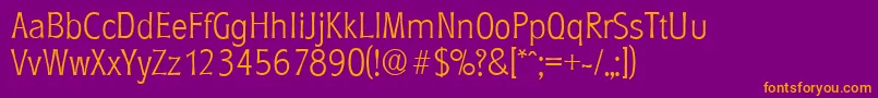 RoundestserialXlightRegular Font – Orange Fonts on Purple Background