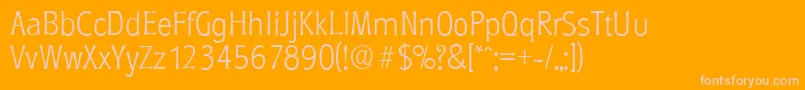 RoundestserialXlightRegular Font – Pink Fonts on Orange Background