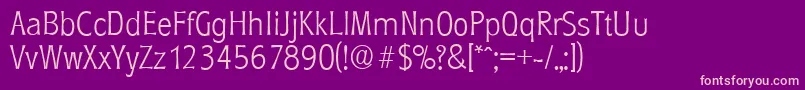 RoundestserialXlightRegular Font – Pink Fonts on Purple Background