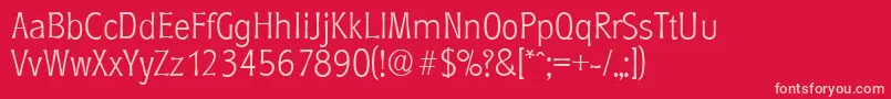 RoundestserialXlightRegular Font – Pink Fonts on Red Background