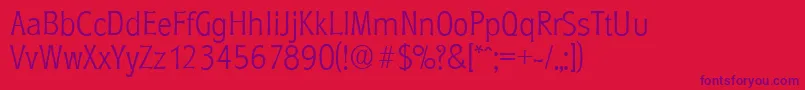RoundestserialXlightRegular Font – Purple Fonts on Red Background