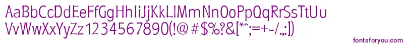 RoundestserialXlightRegular Font – Purple Fonts on White Background