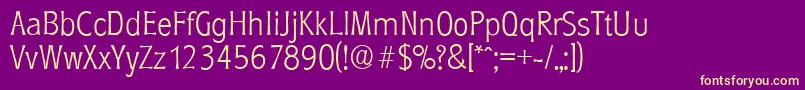 RoundestserialXlightRegular Font – Yellow Fonts on Purple Background