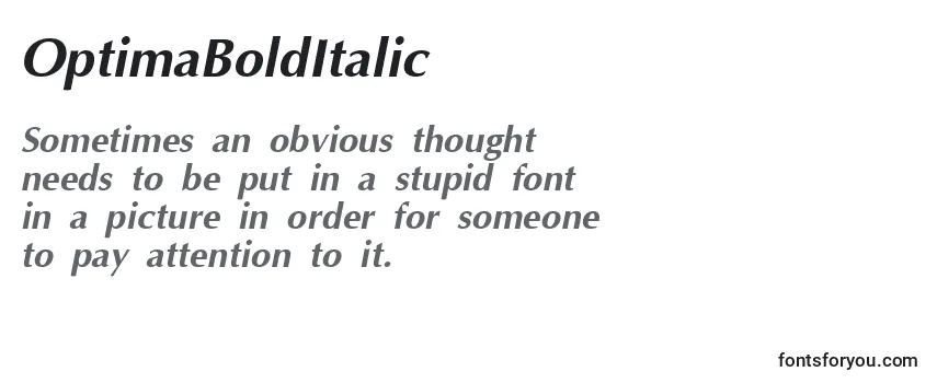 OptimaBoldItalic Font