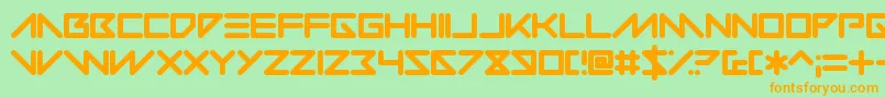 VerminVision Font – Orange Fonts on Green Background