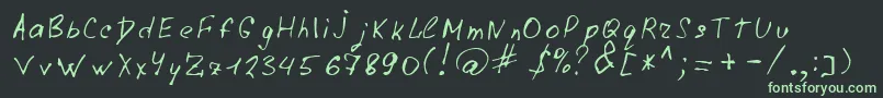 Lazyc Font – Green Fonts on Black Background
