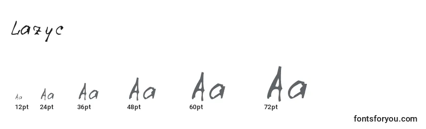 Размеры шрифта Lazyc