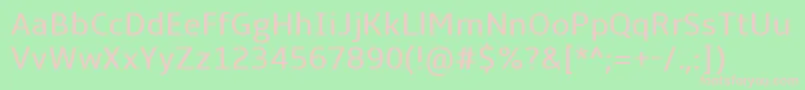 AmbleRegular Font – Pink Fonts on Green Background