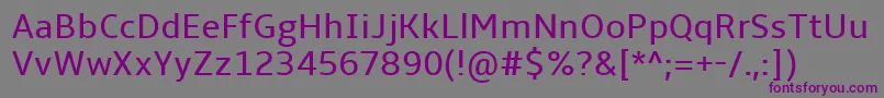 Шрифт AmbleRegular – фиолетовые шрифты на сером фоне
