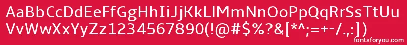 Шрифт AmbleRegular – белые шрифты на красном фоне