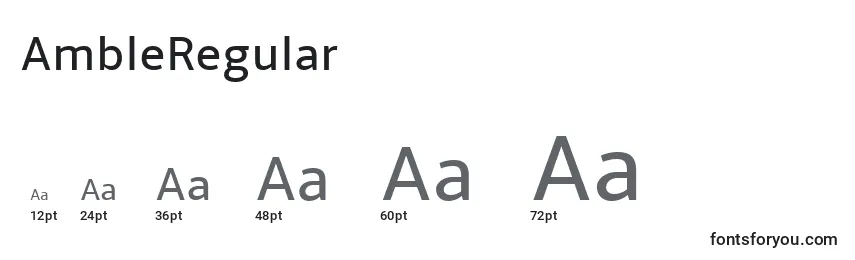 AmbleRegular Font Sizes