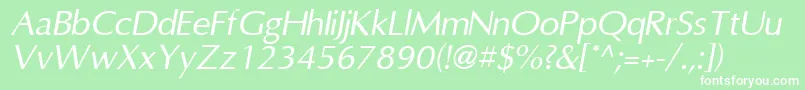 OmniItalic Font – White Fonts on Green Background