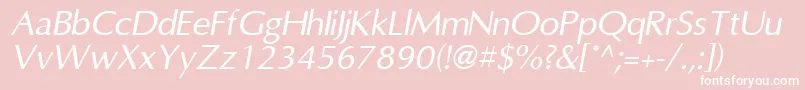 OmniItalic Font – White Fonts on Pink Background