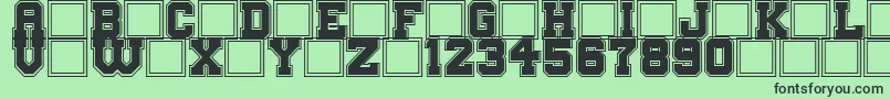 BigCampus Font – Black Fonts on Green Background