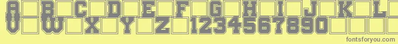 BigCampus Font – Gray Fonts on Yellow Background