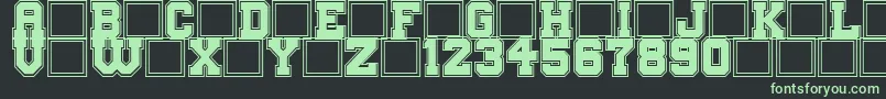 BigCampus Font – Green Fonts on Black Background