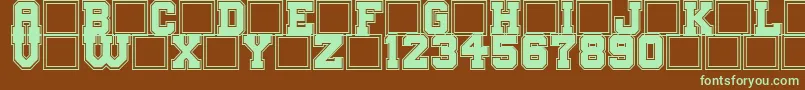 BigCampus Font – Green Fonts on Brown Background