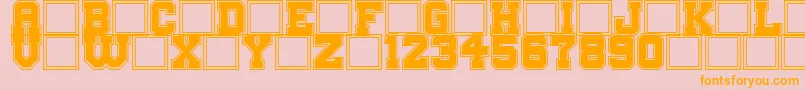 BigCampus Font – Orange Fonts on Pink Background