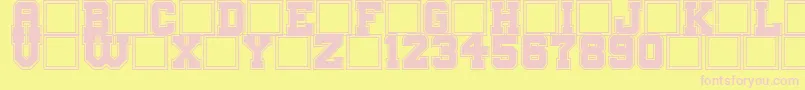 BigCampus Font – Pink Fonts on Yellow Background