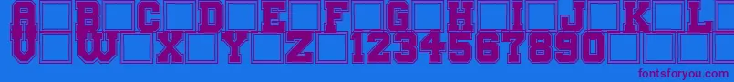 BigCampus Font – Purple Fonts on Blue Background