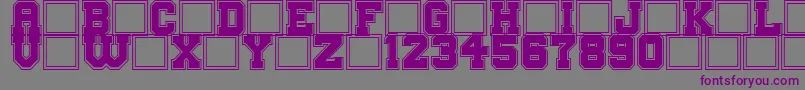 BigCampus Font – Purple Fonts on Gray Background