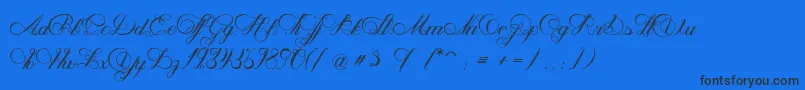 NenupharOfVenus Font – Black Fonts on Blue Background