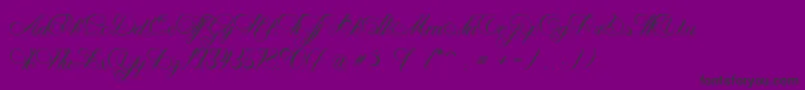 NenupharOfVenus-Schriftart – Schwarze Schriften auf violettem Hintergrund