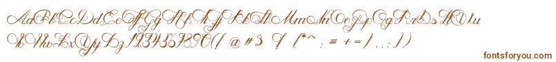 NenupharOfVenus-Schriftart – Braune Schriften auf weißem Hintergrund