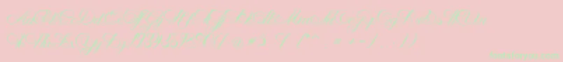 NenupharOfVenus Font – Green Fonts on Pink Background