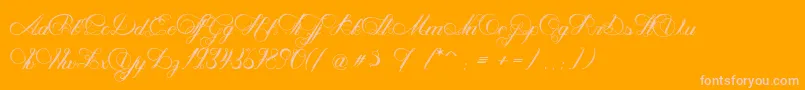 NenupharOfVenus Font – Pink Fonts on Orange Background