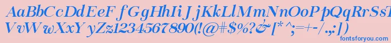 ChapazaItalic Font – Blue Fonts on Pink Background