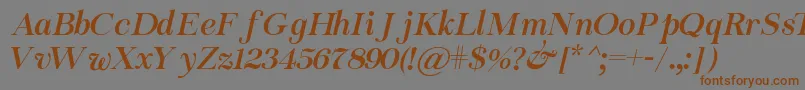 ChapazaItalic Font – Brown Fonts on Gray Background