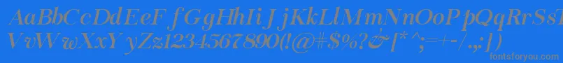 ChapazaItalic Font – Gray Fonts on Blue Background