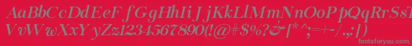 ChapazaItalic Font – Gray Fonts on Red Background