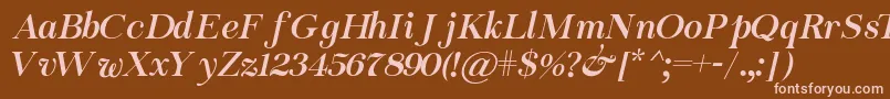 ChapazaItalic Font – Pink Fonts on Brown Background