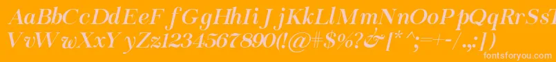 ChapazaItalic Font – Pink Fonts on Orange Background